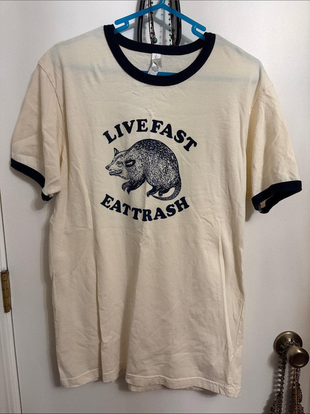 Emily Elizabeth Miller Live Fast Eat Trash Possum Ringer Tee